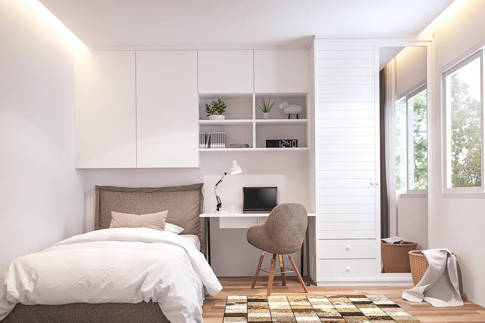 Ideas for organizing a narrow bedroom - Tips to maximize space